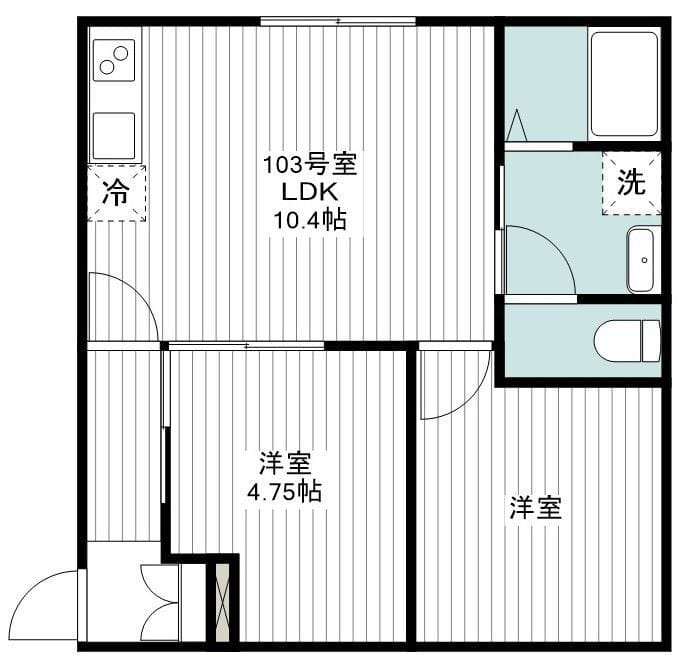 シュカ千川 103 間取り図