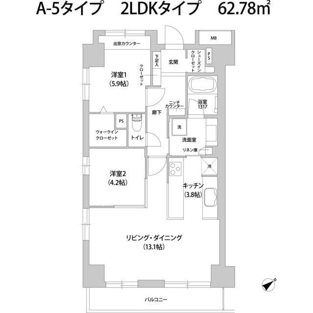 アウルコート南池袋 0905 間取り図