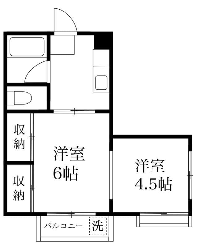 高畑マンション 401 間取り図