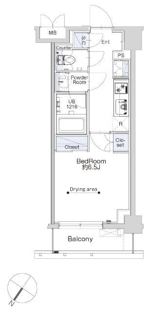 クラシアム駒込 0411 間取り図