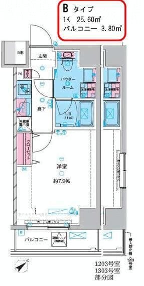 GENOVIA三ノ輪Ⅲskygarden 501 間取り図