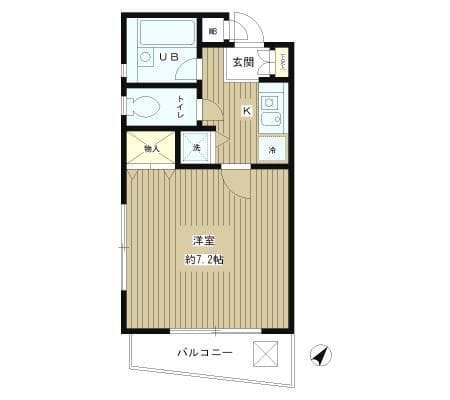 エムズ・フラッツ千駄ヶ谷 401 間取り図