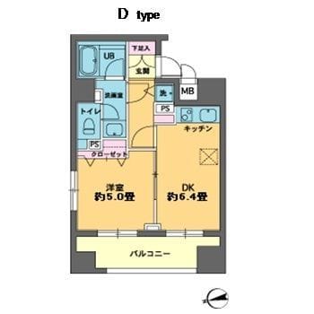 カスタリア新富町 804 間取り図
