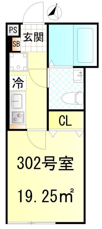 CFジオーレ北綾瀬テラス 302 間取り図