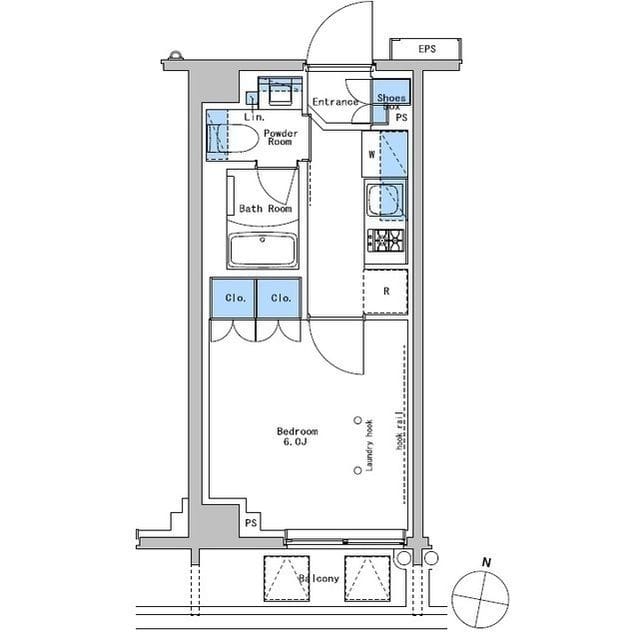 ブラウ戸越銀座テラス 405 間取り図