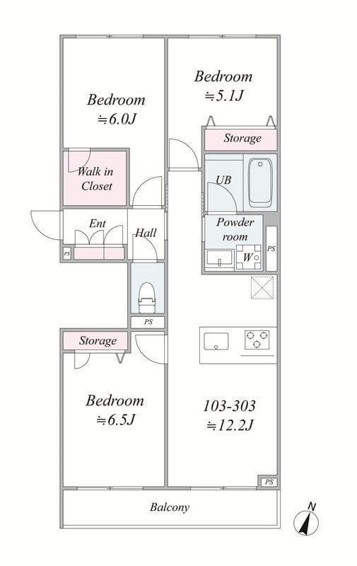 セントリヴィエ 103 間取り図