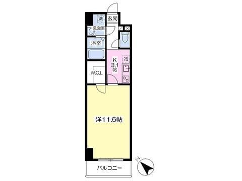 ドゥーエ有明EAST 302 間取り図