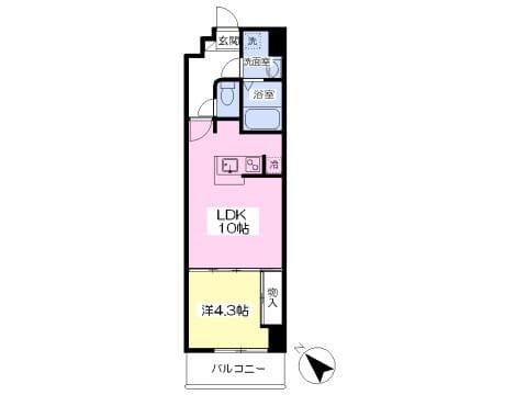ドゥーエ有明EAST 913 間取り図