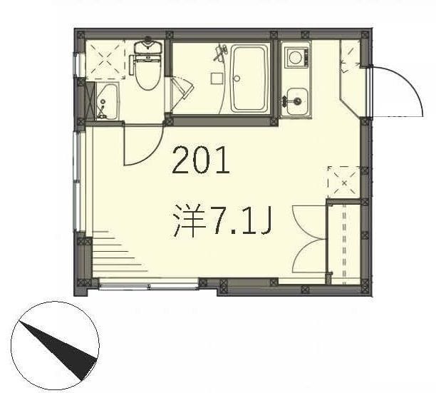 スタイルレジデンス中野 201 間取り図