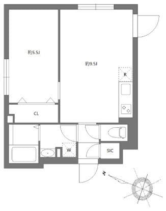 エルファーロ代々木 0104 間取り図
