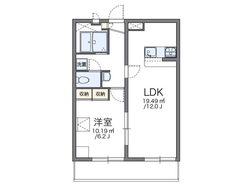 レオパレスすみだ 302 間取り図