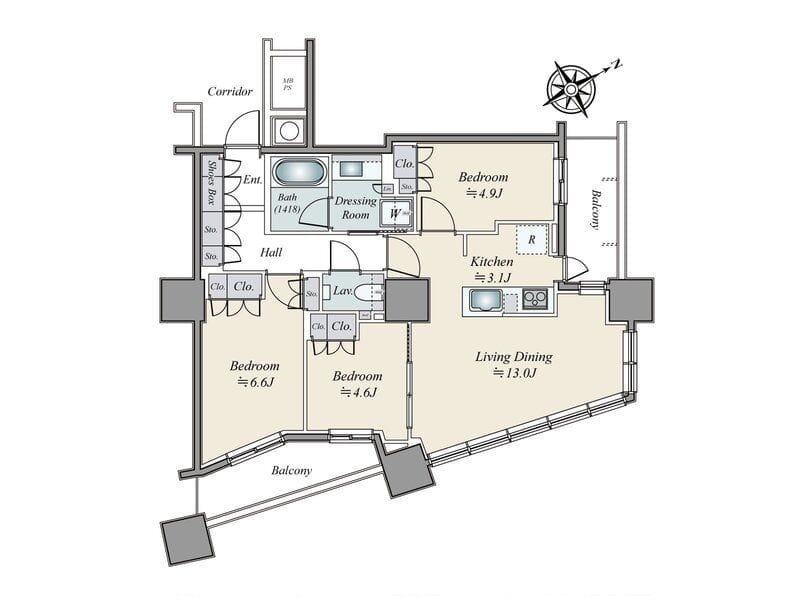 ザ・パークハウス 西新宿タワー60 1901