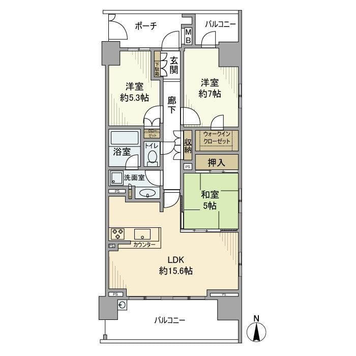 アデニウムコート木場公園 503 間取り図