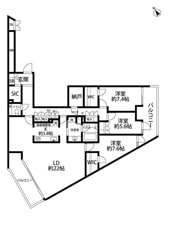 加賀レジデンス 1207 間取り図