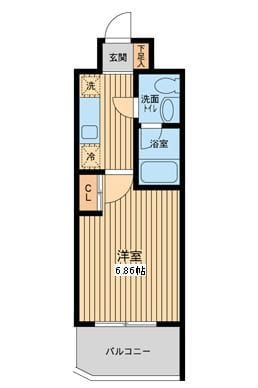 プロスペクト門前仲町 0605 間取り図