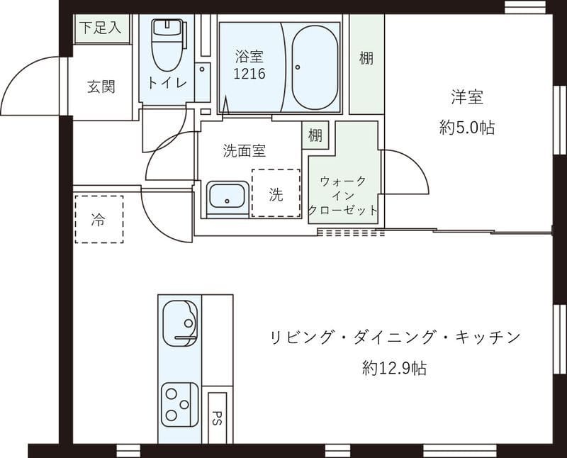 レピュア目黒本町レジデンス 201 間取り図
