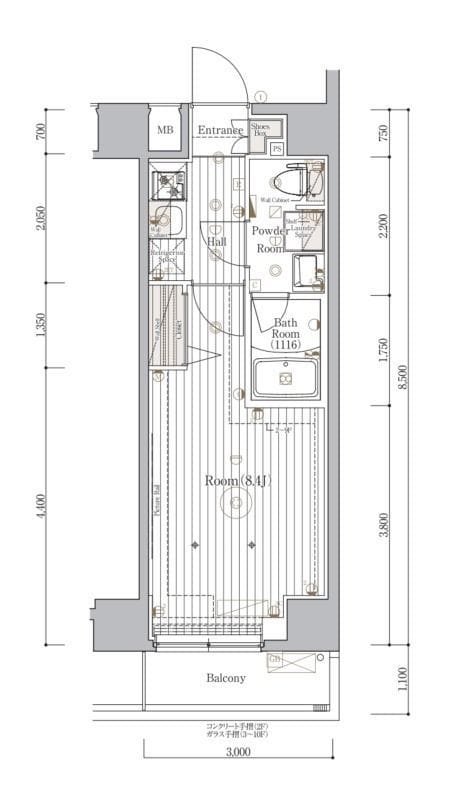 ミライズ東京EASTアネックス 601 間取り図