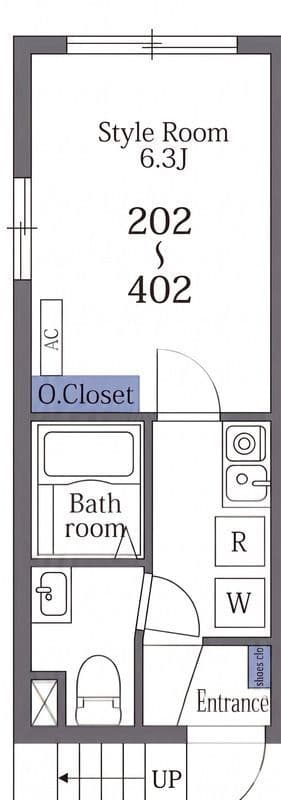 ラターシュ町屋 302 間取り図