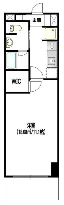 COMODO鶴見中央 201 間取り図