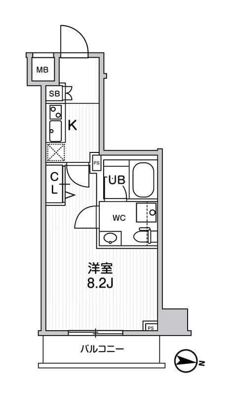 ジェノヴィア三ノ輪Ⅱスカイガーデン 402 間取り図