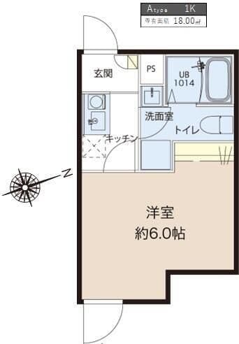 レピュア蓮根レジデンスEAST 301 間取り図