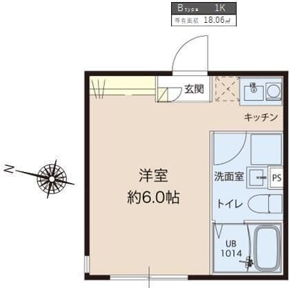 レピュア蓮根レジデンスEAST 402 間取り図