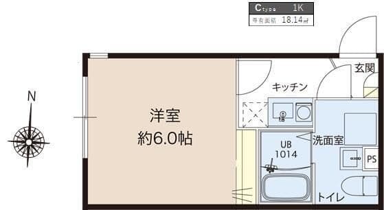 レピュア蓮根レジデンスEAST 403 間取り図