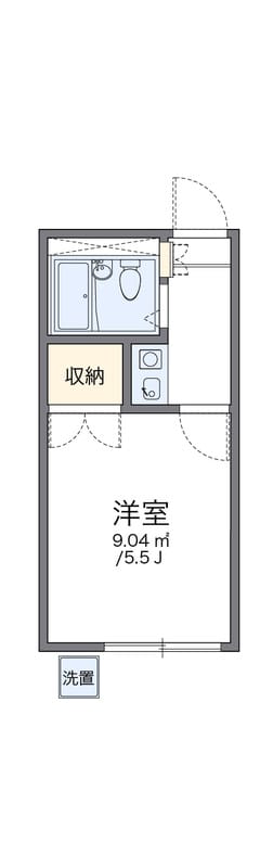 レオパレスサンハイム 102 間取り図