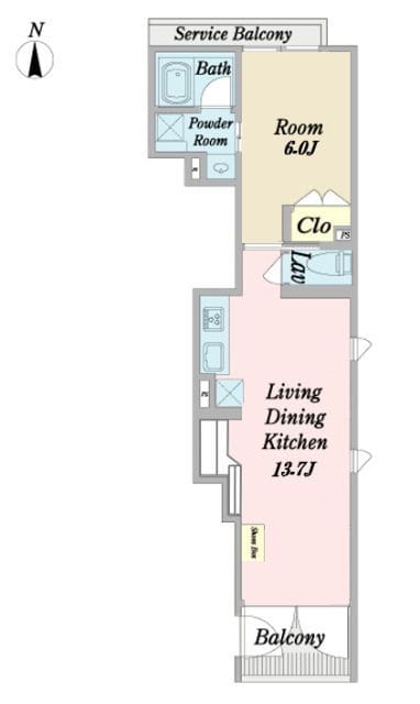 Wisteria本郷 0302 間取り図