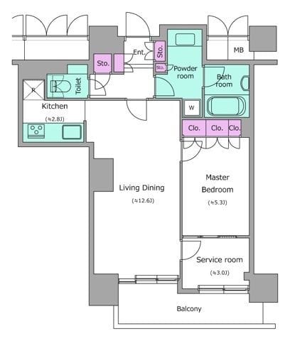 レジディアタワー目黒不動前 1307