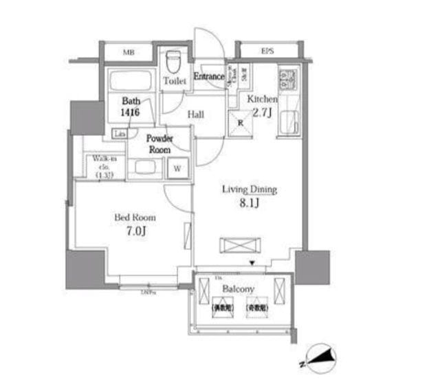 レジディアタワー目黒不動前 1702