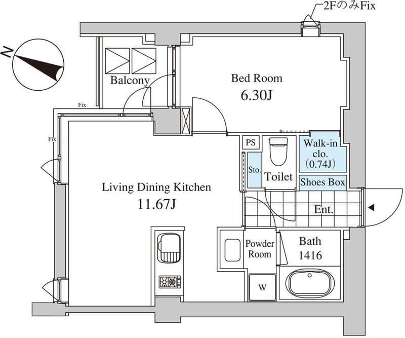 Casa Albore 304 間取り図