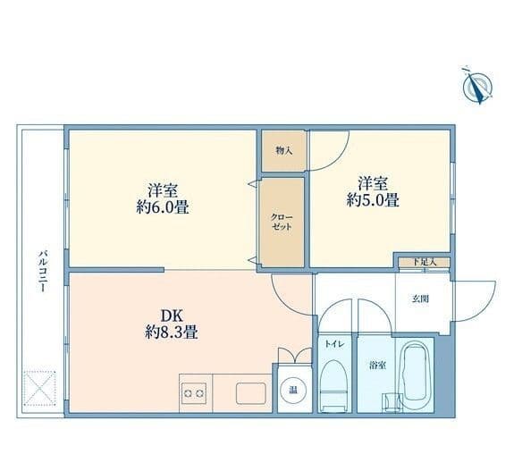 ニューライフ等々力 202 間取り図