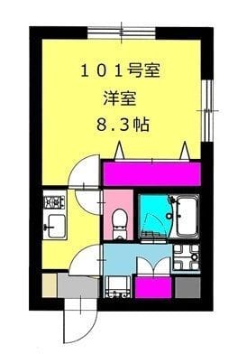 b’CASA港町 101 間取り図