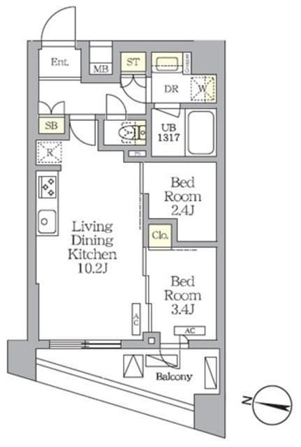 NOGATA RESIDENCE 801 間取り図