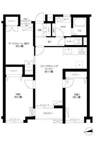 Lsレジデンス高円寺 102 間取り図