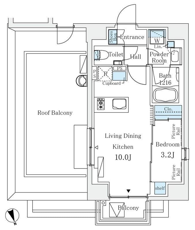 イプセ御成門 1501 間取り図