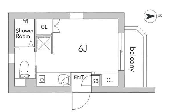 Douze緑ヶ丘 103 間取り図