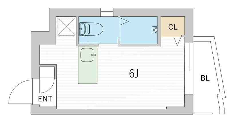 Douze緑ヶ丘 201 間取り図