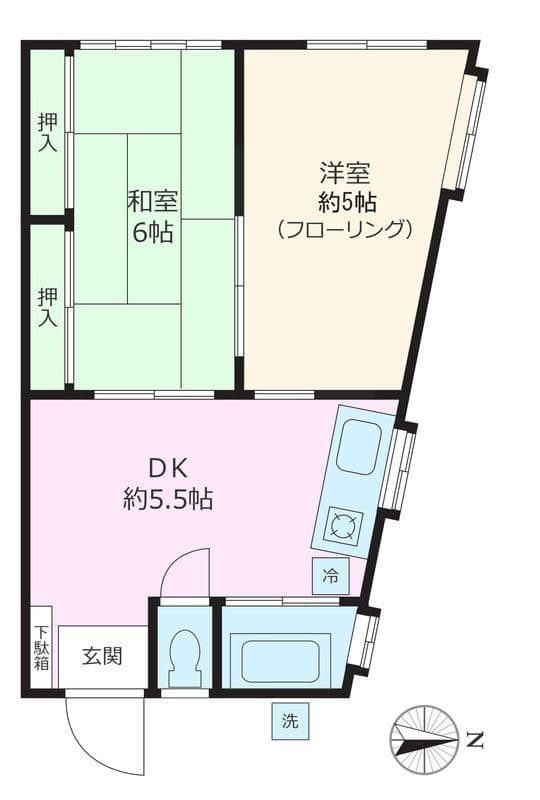 アキタハウスA棟 101 間取り図