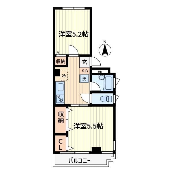 ファミール飛翔 203 間取り図