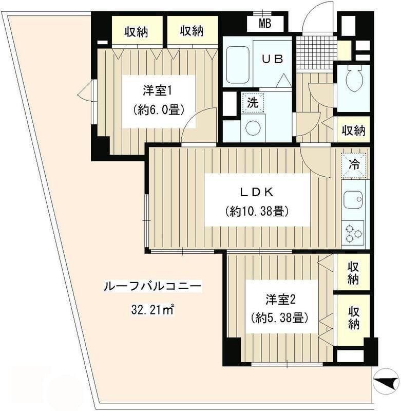 COLORS GARDEN 202 間取り図