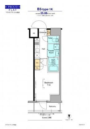 プラウドフラット木場Ⅱ 1008 間取り図