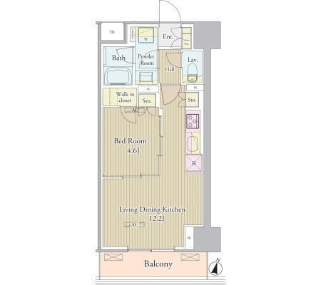ヴェルデュール高田馬場 704 間取り図