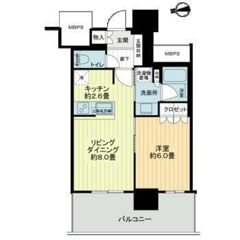 ライオンズタワー柏 0504 間取り図