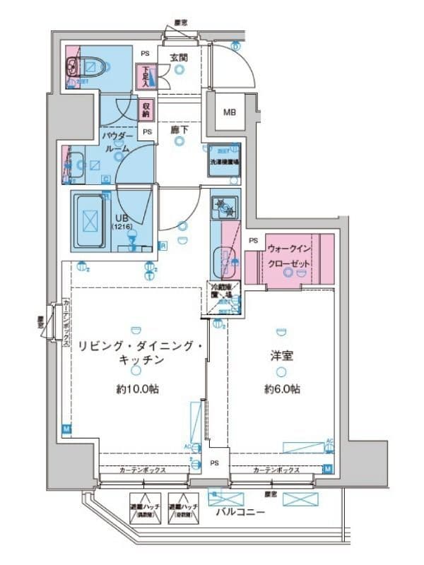 ジェノヴィア花月総持寺 701 間取り図