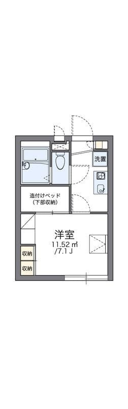 レオパレスモンピーヌ 103 間取り図