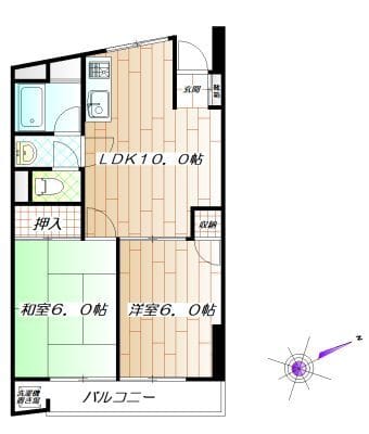 三高・徳丸パークハイツ 406 間取り図