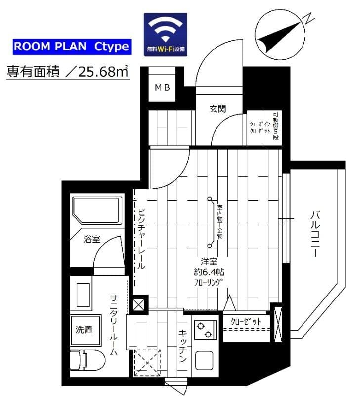 ステージファースト門前仲町 601 間取り図