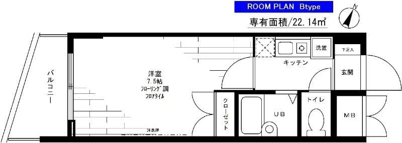 ステージファースト三宿 303 間取り図